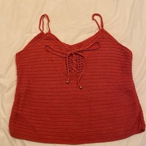 Knit spaghetti strap top